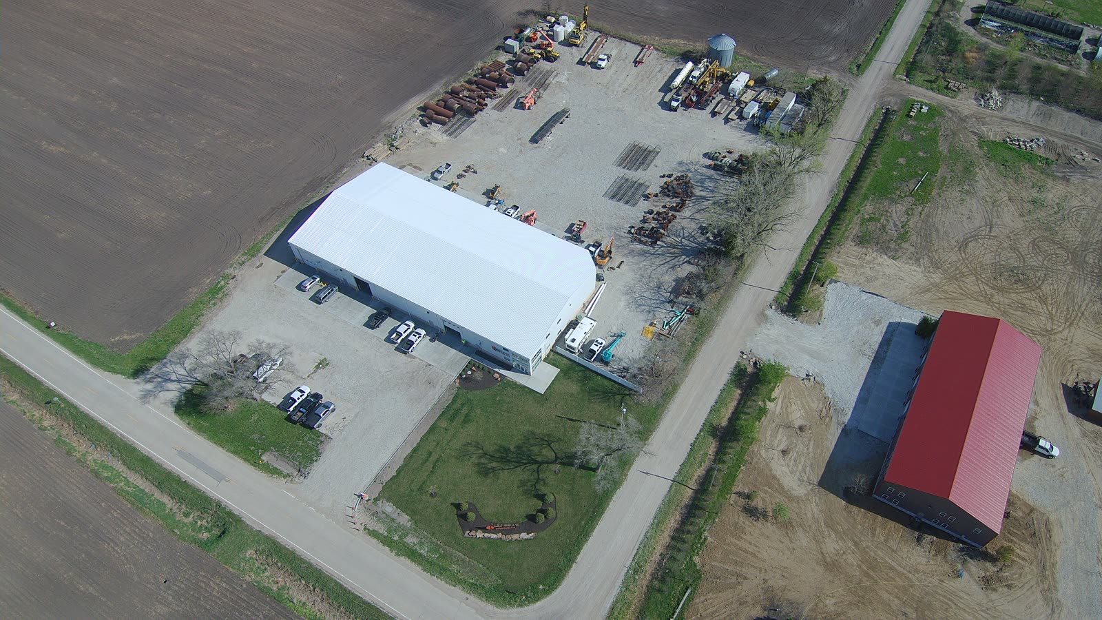 Aerial view of the Dietzel yard