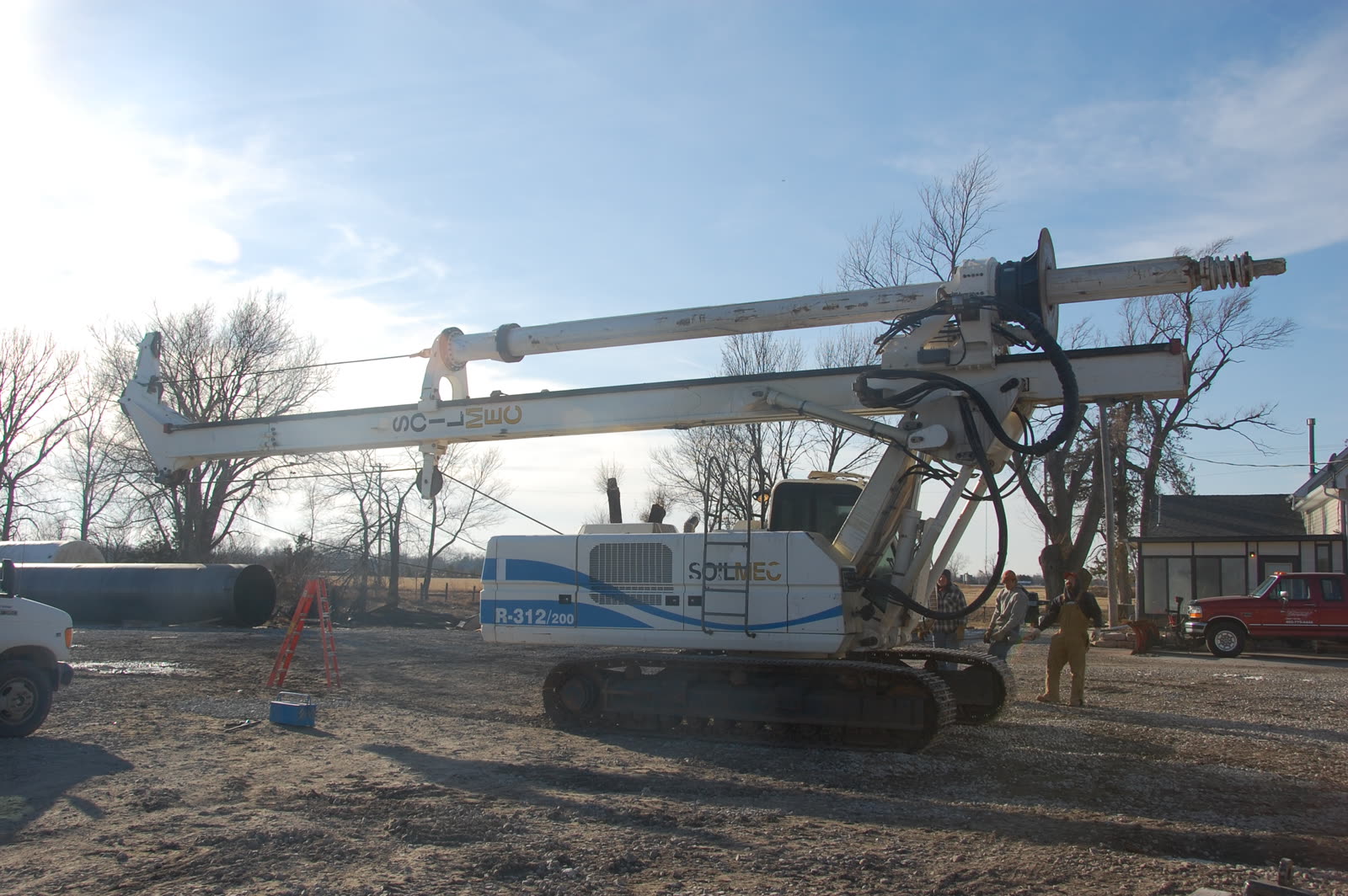 Soilmec drill in the Dietzel yard